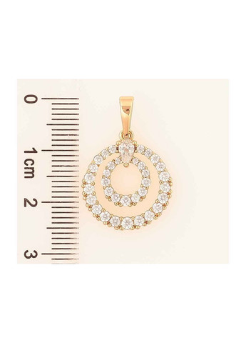 Кулон Позолота 18K «Колечка з інкрустацією кристалами» 283449 Xuping Jewelry (363329332)