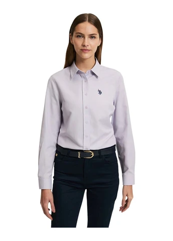 Лиловая рубашка U.S. Polo Assn.