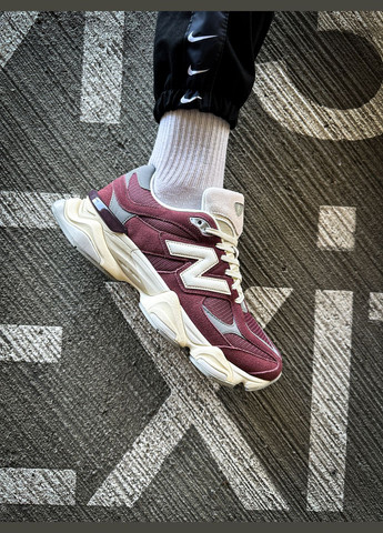 Бордові Осінні кросівки чоловічі і жіночі new balance 9060 burgundy | нью беланс 9060 бордові No Brand