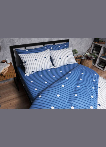Комплект постельного белья Бязь Gold Люкс «» евро 200х220 наволочки 4х50х70 (MS-820004773) Moon&Star peas blue (293147740)