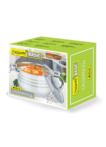 Каструля неіржавка 220 мм x 5.1 л (MR-3513-22) Maestro (316632088)