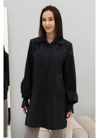 Черная праздничный, классическая, кэжуал рубашка RiMari
