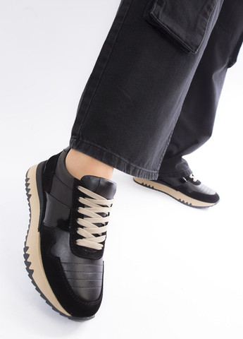 Кроссовки женские Springer чёрные демисезоны (301524948)