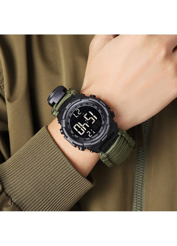 Годинники 1845NAG Army Green чоловічі спортивні водонепроникні з будильником та секундоміром ProDobro (367265013)