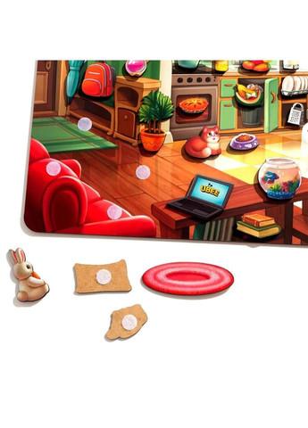 Дерев'яний пазл-вкладиш "Наведи лад в кімнаті та нагодуй Ваню" (ПСД271) PSD271 No Brand (339778339)