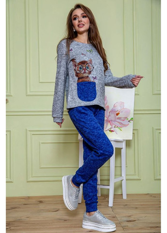 Жіночий костюм штани + кофта, сіро-синього кольору, 172R1211-2 Ager (358886818)
