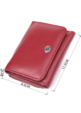 Компактний жіночий гаманець із натуральної шкіри 23073 Бордовий st leather (330359584)