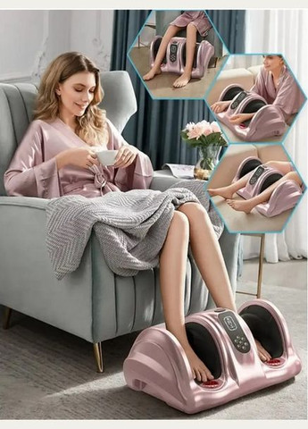 Массажер для ног (роликовый, компрессионный массаж, вибрация, прогрев) АМ-04 Розовый BenBo (361268397)