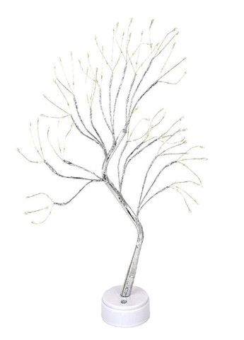 Настольный светильник ночник дерево Бонсай теплый свет от USB или батареек 3AA серебряный VTech (304029067)