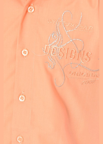 Персиковая классическая рубашка с надписями Let's Shop