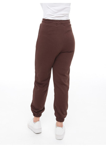 Спортивні штани жіночі коричневі тринитка на резинці JEANSclub Джогери (302879239)