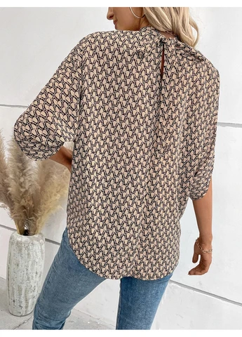 Хакі блуза SHEIN