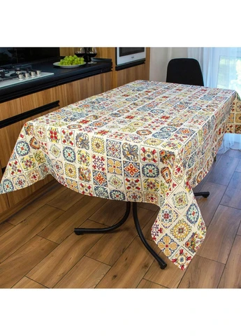 Скатертина Плиточка гобеленова 137х180 см жовта (0001-P137-180) Maystat (389108472)