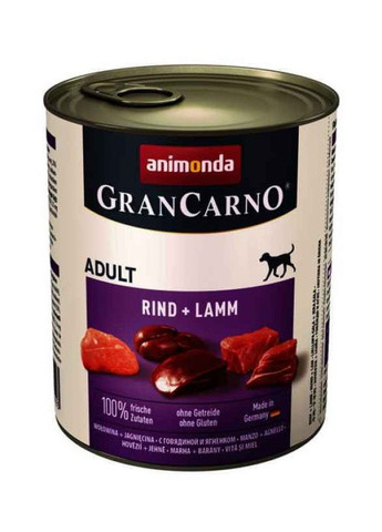 Влажный корм для собак GranCarno Adult Beef+Lamb 800г, с говядиной и ягненком Animonda (292257401)