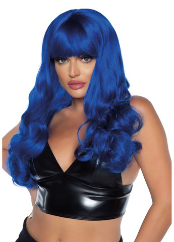 Хвиляста перука Misfit Long Wavy Wig Blue, довга, реалістичний вигляд, 61 см CherryLove Leg Avenue (282709973)