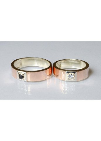 Обручальное кольцо серебро с золотом Silver Style (367112283)