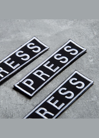 Набор шевронов 3 шт на липучке для журналистов Пресса Press 8х25, 2,5х11,5 и 5х9 см IDEIA (275869485)