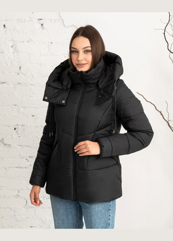 Черная зимняя молодежная женская зимняя куртка SK
