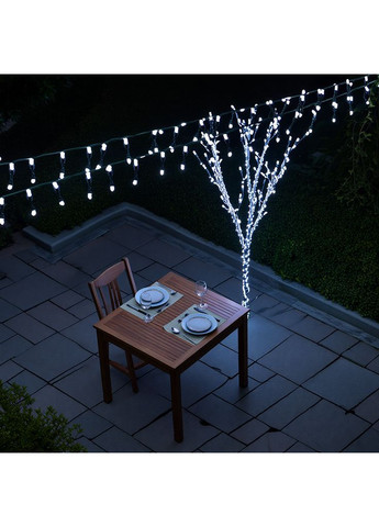 Гірлянда Нитка вулична 300 LED 30 м на сонячній батареї чорна, білий No Brand (367838193)