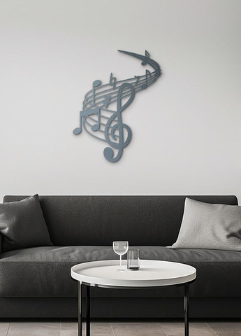 Деревянный декор для комнаты, декоративное панно на стену "Музыка", стиль минимализм 30х38 см Woodyard (292113219)