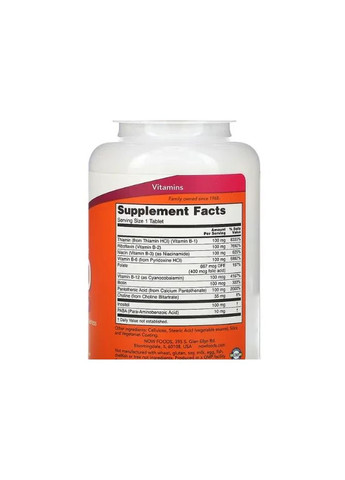 Витамин B-100 (Vitamin B-100) 100 таблеток Now Foods (361115385)