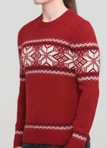 Красный демисезонный свитер мужской - свитер af8053m Abercrombie & Fitch