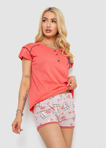 Коралова піжама жіноча з принтом Andi 243R0004-P8