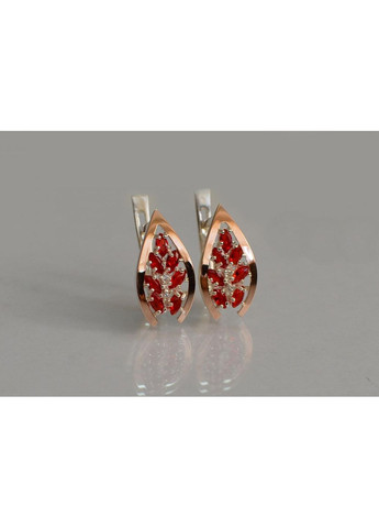 Серебряные серьги с золотыми вставками Silver Style (367112274)