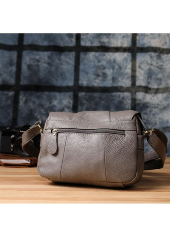 Сумка крос-боді через плече жіноча з натуральної шкіри Сірий 38269 Vintage (355245195)
