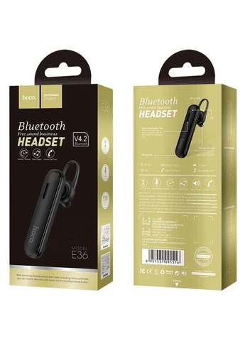 Bluetooth-гарнітура E36 Free sound business wireless headset Black (6957531091516) Hoco (332769930)