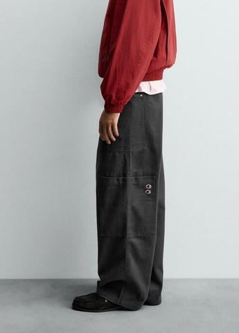 Графитовые кэжуал демисезонные брюки Zara