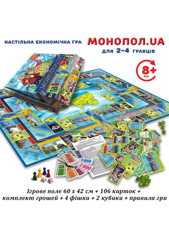 Настільна гра Монополія 82210 укр. мовою ЕНЕРГІЯ ПЛЮС (367971751)