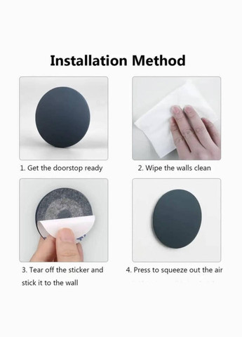 Відбійник обмежувач від удару силіконовий самоклеючий Круглий 1 штука Сірий CHOICE (333707701)