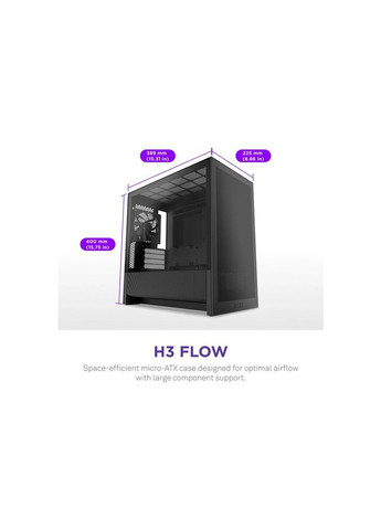 Корпус (m480263) NZXT H3 Flow All Black (369019883)