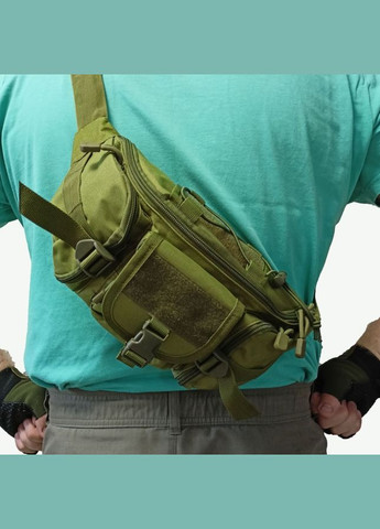 Сумка поясная тактическая / Мужская сумка на пояс / Армейская сумка. Цвет: зеленый L&L (298568521)
