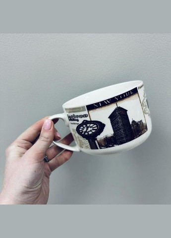 Чашка фарфоровая "New York" 700 мл 12.8*9 см XXL 3187 S&T (317343183)
