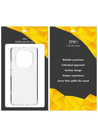 Чохол Epic Transparent 1,5 mm для Xiaomi Redmi Note 14 Pro 4G Прозорий Epik (372499089)