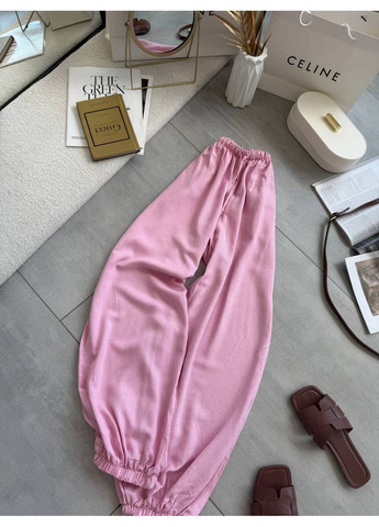 Штани льон широкі на резинці пояс та низ Україна (351260583)