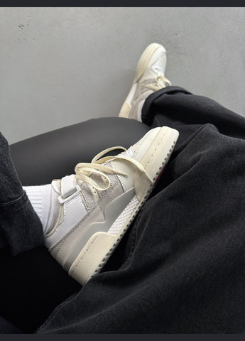 Бежеві Осінні кросівки чоловічі і жіночі adidas adidas forum 84 beige white grey | адідас найтбол бежеві білі сірі No Brand