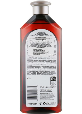 Шампунь для волосся Salon Professional Field Horsetail Shampoo 500ml (587607-31023803) Venita (368643174)