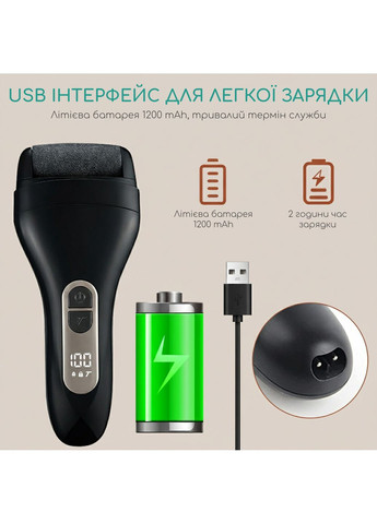 Пемза электрическая роликовая пилка для педикюра аккумуляторная пемза для ног для удаления натоптышей мозолей Beuty черная Swan А041 (363968542)