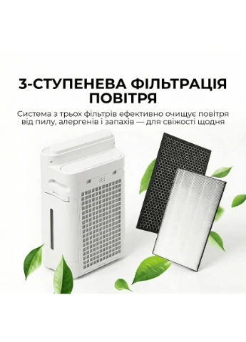 Очищувач повітря з функцією зволоження Sharp KC-D40EUW (391486745)