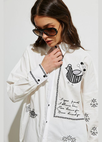 Сорочка біла жіноча з етно-вишивкою MKRM4256-1 Modna KAZKA (336934058)