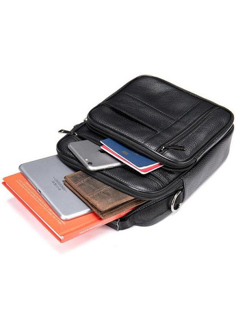 Сумка планшет через плече чоловіча з натуральної шкіри Чорний 36450 Vintage (353690054)