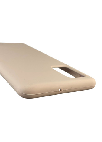 Чохол для Galaxy A71 (SM-A715F) силіконовий з мікрофіброю нековзний на самсунг а71 пудровий Samsung (366389223)