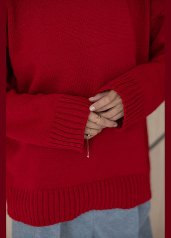 Красный демисезонный свитер джемпер Larionoff