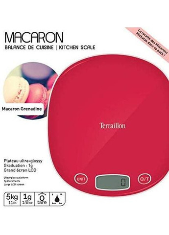 Кухонные весы 14426 до 5 кг Красный Terraillon (296790718)
