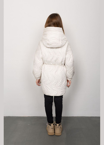 Комбінована демісезонна куртка ріта молочний Cvetkov Рита