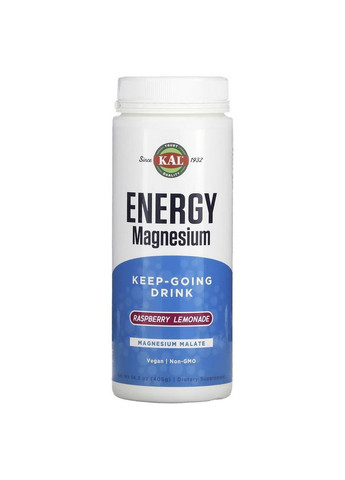 Вітаміни та мінерали Energy Magnesium 325 mg, 405 грам Малиновий лимонад KAL (293340490)