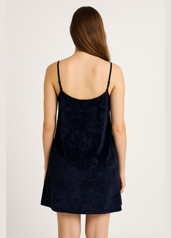 Женская ночная рубашка велюровая темно-синяя Modashoping (372013444)